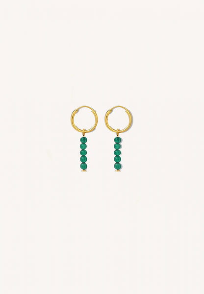 daisy earring | emerald