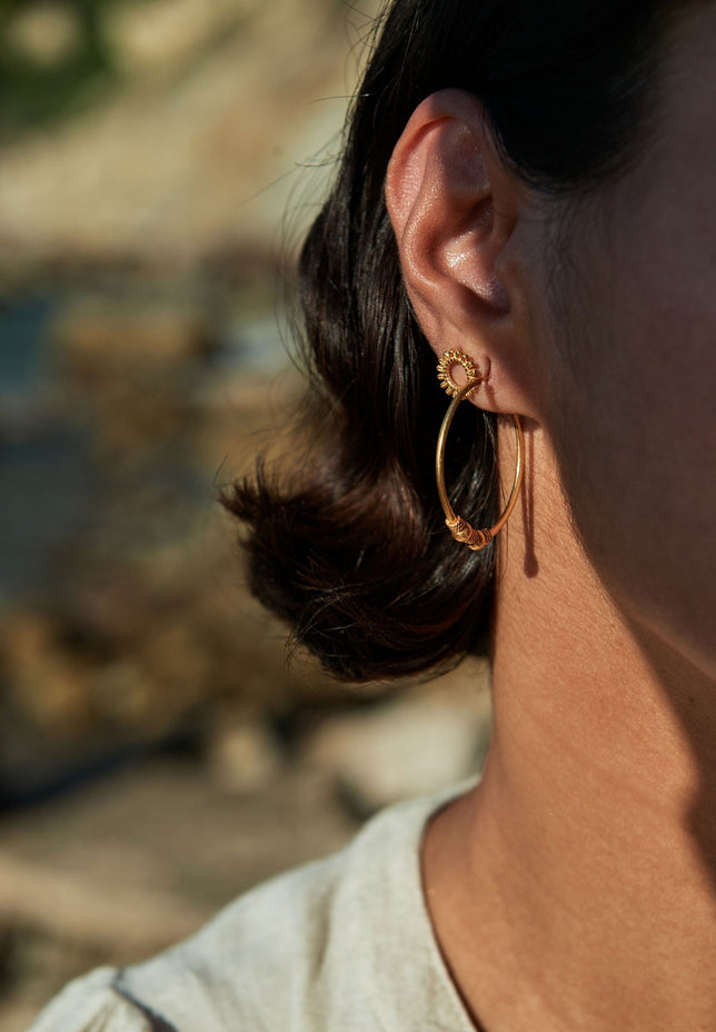 boucle d'oreille rubis | or
